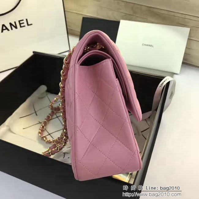 香奈兒CHANEL 升級版A1113全新經典小羊皮金銀鏈條單肩斜挎包 DSC1761